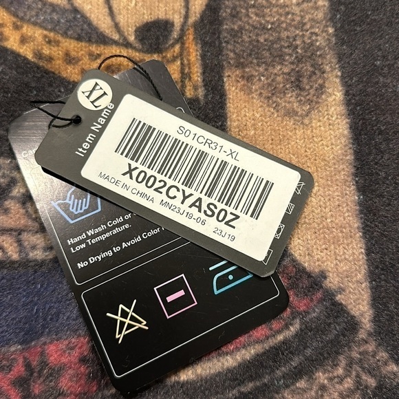 Yesno knitting bears in sweaters graphic printed wool blend sweater size XL - Picture 9 of 10